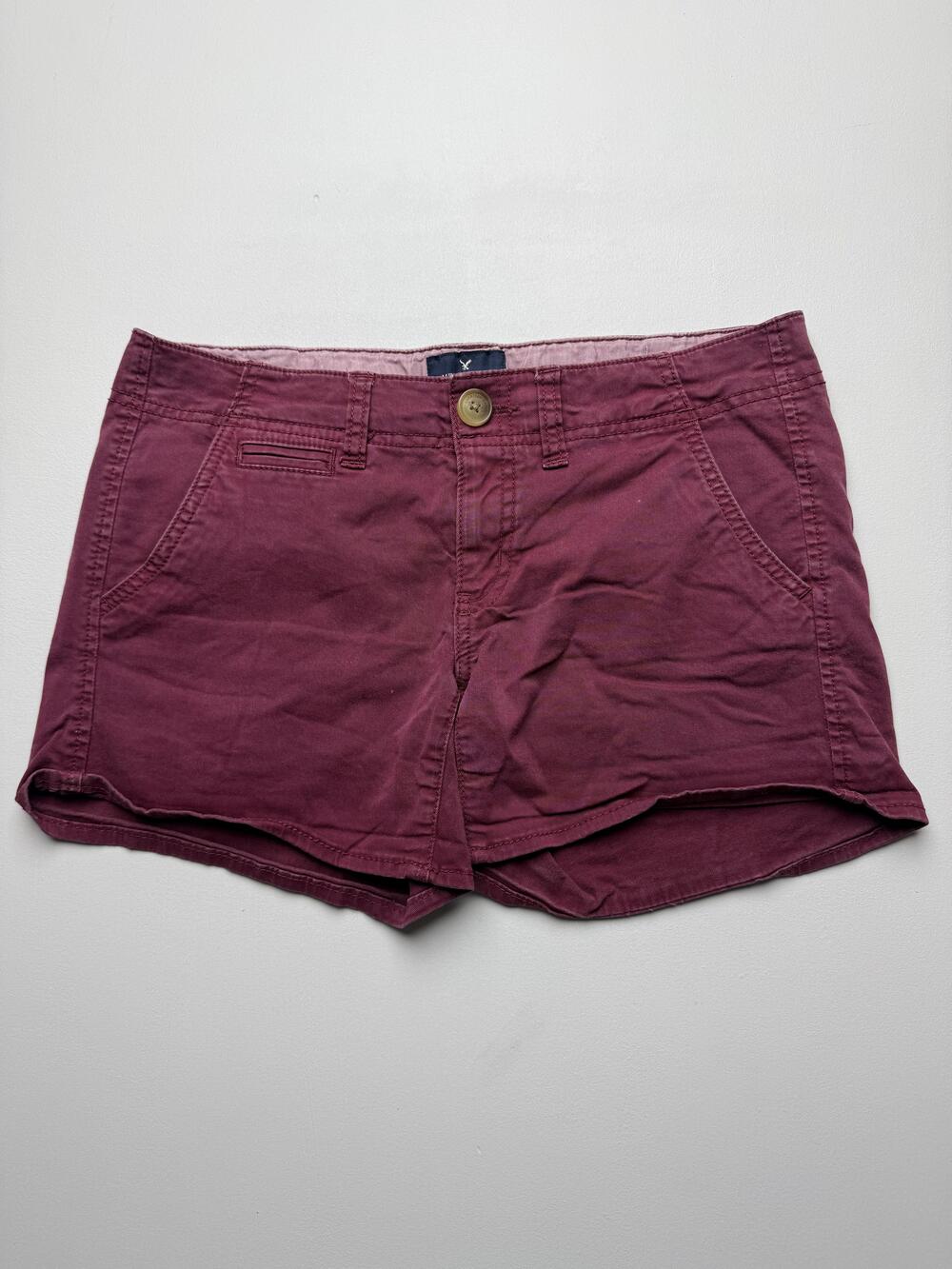 American Eagle Outfitters Shorts Womens 4 Red Chino Shortie Stretch Twill Casual
